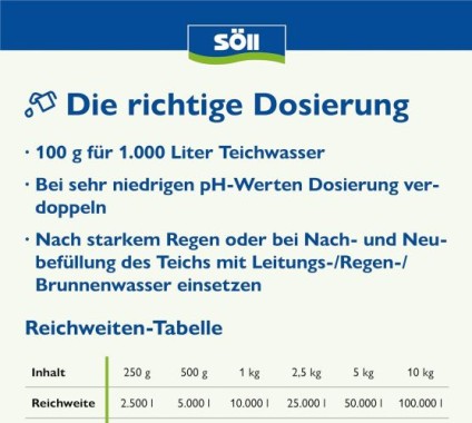 Söll TeichStarter Universal-Wasseraufbereiter - wasserstabilisierendes Teichpflegemittel, 1 kg, 80474