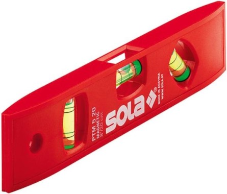 SOLA Torpedo-Wasserwaage PTM 5 mit Magnetstreifen 1430620