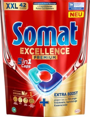 Somat Excellence Premium 5in1 Geschirrspül-Caps 1 Packung = 42 Caps