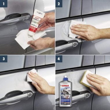 SONAX SchleifPaste, zum Abschleifen von verwitterten & verkratzten Lackschichten, 75ml, 03201000