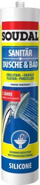 Soudal Sanitär Dusche & Bad, 300ml, Kartusche, transparent 118534