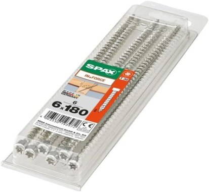SPAX Holzbauschraube WIROX, 6x180 mm, 6 Stück, 4211010601802
