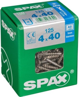 Spax T-Star plus Senkkopfschraube Rostfrei 40 mm 125Stück 4197000400407