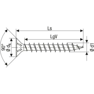 SPAX Universalschraube YELLOX, 4x45 mm, 100 Stück, 4081020400457