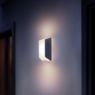 Steinel Außenleuchte L 30 S Anthrazit, 180° Bewegungsmelder, 10 m Reichweite, E27 Fassung, Design-Wandlampe außen schlagfest Mit Sensor Single 068899
