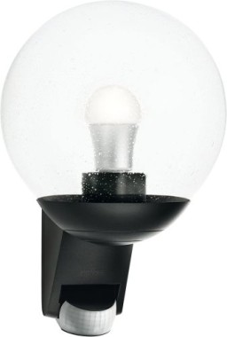Steinel Außenwandleuchte L 585 S schwarz, 180° Bewegungsmelder, klassisch, ohne Leuchtmittel, 005535