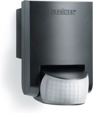 Steinel Bewegungsmelder IS 130-2 schwarz, 130° Bewegungssensor, 12 m Reichweite, für den Innen- und Außenbereich, IP54, 6602