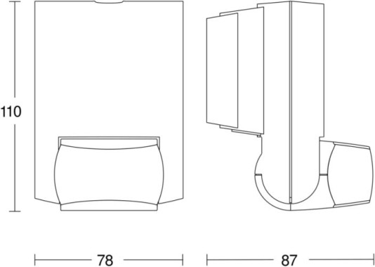 Steinel Bewegungsmelder IS 130-2 schwarz, 130° Bewegungssensor, 12 m Reichweite, für den Innen- und Außenbereich, IP54, 6602