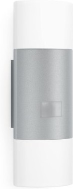 Steinel LED Außenleuchte L 910 S silber, mit 180° Infrarot Bewegungsmelder, 576219