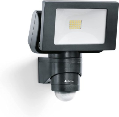 Steinel LED Außenstrahler LS 150 S schwarz, 240° Bewegungsmelder, max. 12 m Reichweite, Schwenkbar, 052546