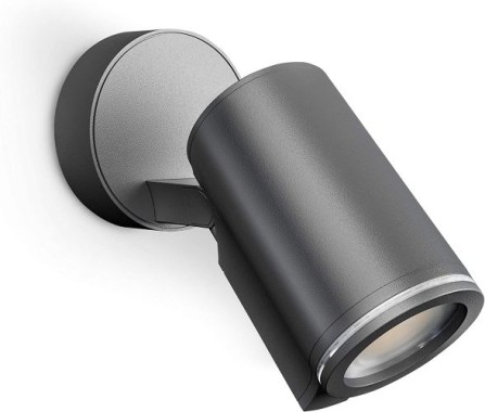 Steinel LED Strahler Spot ONE anthrazit, inkl. GU10-Leuchtmittel, 512 lm, LED Flutlicht per Kabel vernetzbar, Aluminium, Ohne Sensor, 058623