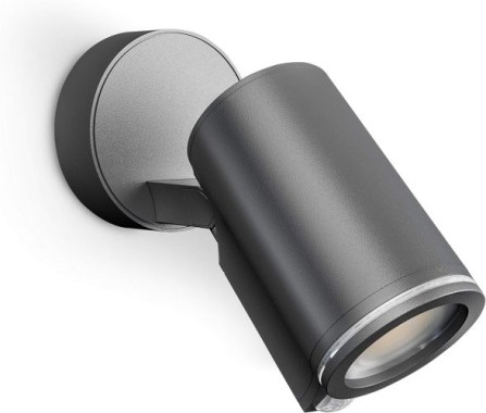 Steinel LED Strahler Spot ONE S anthrazit, 90° Bewegungsmelder, inkl. LED GU10-Leuchtmittel, per Kabel vernetzbar, 58616