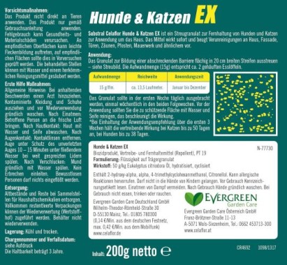 Substral Celaflor Hunde & Katzen Ex , Vertreibungsgranulat, mit Sofortwirkung, 200g, 1317