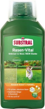 Substral Rasen-Vital, SOS Sofort-Hilfe für schnelles Grün auf Rasenflächen, 1Liter, 67100