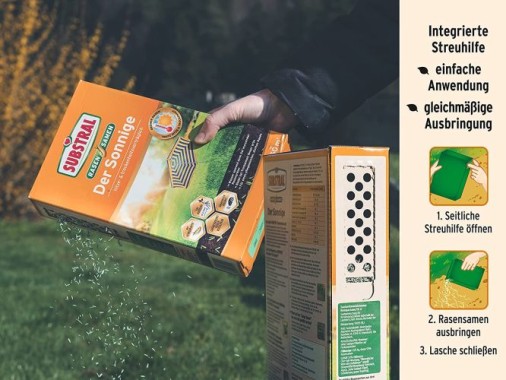 Substral Rasensamen Der Sonnige, Rasensamenmischung für sonnige und trockene Standorte, 2,25 kg, 89998C