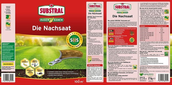 Substral Rasensamen Die Nachsaat, 2 kg, für 100 m², 84951