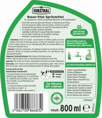 SUBSTRAL ROSEN-VITAL Spritzmittel, Spray zur Sofort-Hilfe bei bereits gestressten Pflanzen, 800ml, 66830