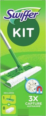Swiffer Bodenwischer Starterset 1 Bodenwischer + 8 Trockene Bodentücher, 43011004