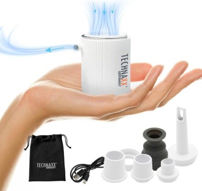 Technaxx Mini-Akku-Luftpumpe PRO TX-261 mit 1360 mAh Akku, 5095