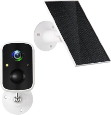 Technaxx Solar Outdoor IP-Kamera, mit Bewegungsmelder & eingebauter Batterie, IP65, Nachtsicht, Betrachtungswinkel 110°, 5070