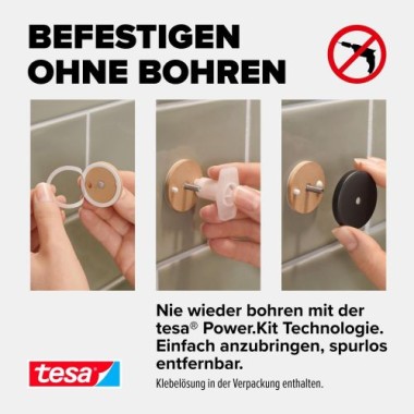 tesa ALUXX BLACK Eck-Duschablage, mattschwarz, für Dusche und Badewanne, 40505-00000-00