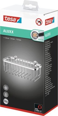 Tesa ALUXX Duschkorb, Aluminium, inkl. Klebelösung, 40201-00000-00