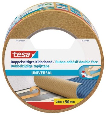 Tesa Doppelseitiges Klebeband Universal, 25m x 50mm, 56172-00003-11