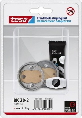 tesa Power.Kit-Adapter BK20-2, selbstklebendes Ersatzteil-Set, Zamak-Ring,  40351-00000-00