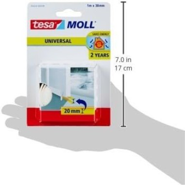 Tesa tesamoll UNIVERSAL Tür-Boden-Dichtung, weiß, 1m x 38mm, 05422-00100-01
