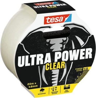 tesa Ultra Power Clear Repairing Tape 20 m x 48 mm Transparent 56497