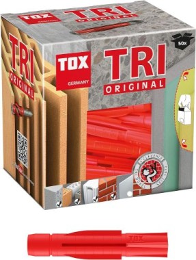 TOX Allzweckdübel Tri 10 x 61 mm, 50 Stück, ohne Kragen, 010100161