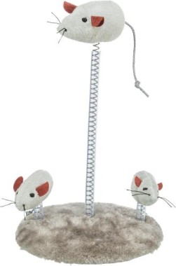 TRIXIE Mouse Family auf Feder, ø 15 × 22 cm, natur, 4070