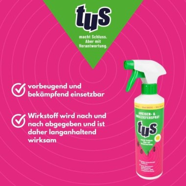 TUS Ameisen- und Ungezieferspray, 400 ml, zur Bekämpfung von Ameisen und Ungeziefer, 36074, Reg.-Nr.: N-102192