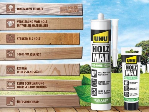 Preview: UHU Holz Max Kartusche, 380 g, beige, 48330