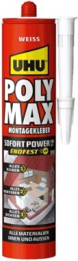 UHU POLY MAX Montagekleber 10 Sekunden 425g Weiß, 47230