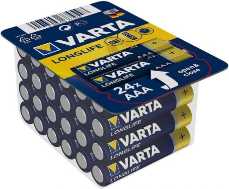 VARTA Longlife AAA Micro LR03 Batterie 24er Pack 4103301124