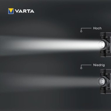VARTA Stirnlampe Indestructible H20 Pro, inkl. 3x AAA Batterien, 17732101421