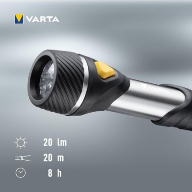 VARTA Taschenlampe Day Light Multi LED F10,  inkl. 1x AA Batterien, 16631101421