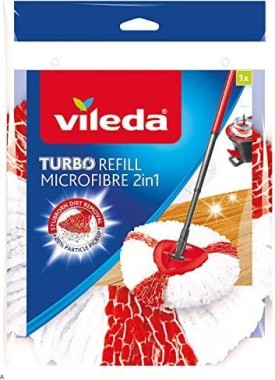 Vileda Turbo 2in1 EasyWring&Clean Ersatzkopf, entfernt über 99% der Bakterien* nur mit Wasser, 1er Pack, VIWISEASY