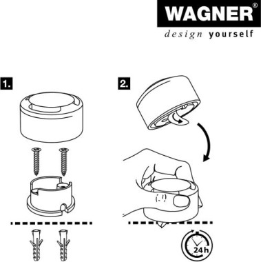 WAGNER Bodentürstopper SCREW OR GLUE FLOOR EH 5171, DM 50 mm, 15517111