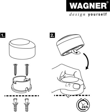 WAGNER Bodentürstopper SCREW OR GLUE FLOOR EH 5181, DM 50 mm, 15518111
