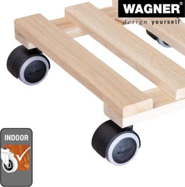 WAGNER Pflanzenroller GH0097, 25 x 25 x 8 cm, Buche natur, 20009701