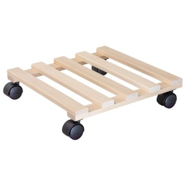WAGNER Pflanzenroller GH 0335, 34 x 34 x 8 cm, aus Buchenholz, 20033501