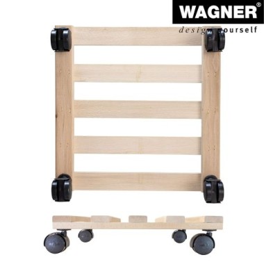 WAGNER Pflanzenroller GH 0335, 34 x 34 x 8 cm, aus Buchenholz, 20033501