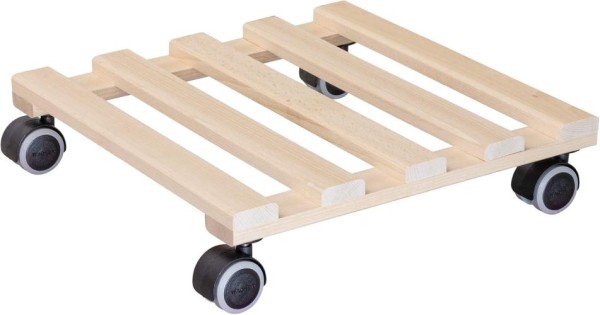 WAGNER Pflanzenroller GH 0438, 34 x 34 x 8 cm, aus Massivholz, 20043801