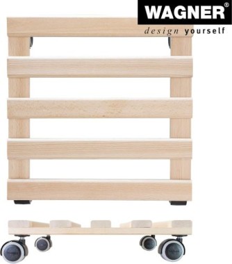 WAGNER Pflanzenroller GH 0438, 34 x 34 x 8 cm, aus Massivholz, 20043801