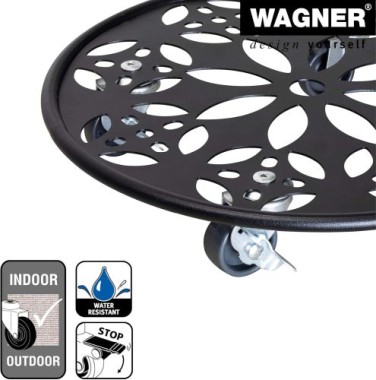 WAGNER Pflanzenroller GH 0936, Ø 30 x 5,5 cm, aus Stahl, 20093601