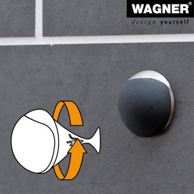 WAGNER Wandtürstopper SCREW OR GLUE WALL EH 5131, 38 x 16 mm, 15513111