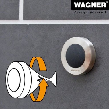 WAGNER Wandtürstopper SCREW OR GLUE WALL EH 5140, 38 x 14 mm, 15514011