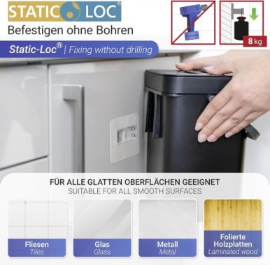 WENKO Abfallsammler mit Griff Mod. Tago 5 Liter flexibel einsetzbar, 55027100